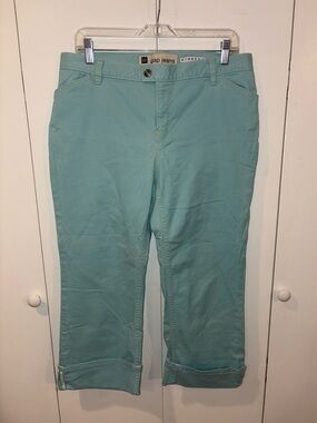 Y2K Gap Crop Pant w Cuff light Blue Size 12 2000’s